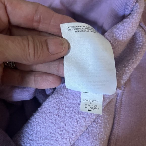 Nike Purple Long Sleeve Graphic Print Hoodie Pullover Sweatshirt Kids' Size M - Picture 7 of 7